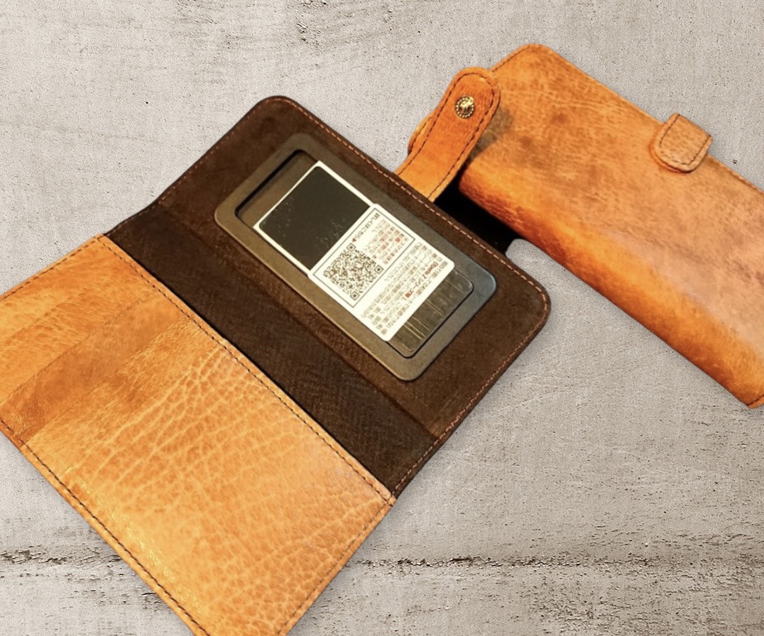 本革レザー スマートフォンケース