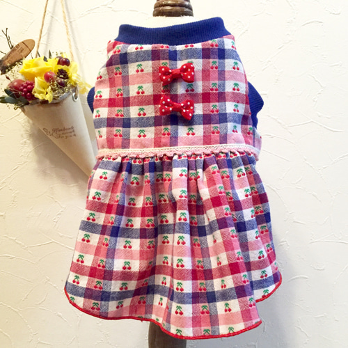 cocojam 　ハンドメイド犬服　ワンピース 楽天市場】ストライプ脇フリル ワンピース S/M/L/XLサイズ CRAZYBOO