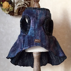 犬服 ウール混ニットのワンピース（2色のみ） 4枚目の画像