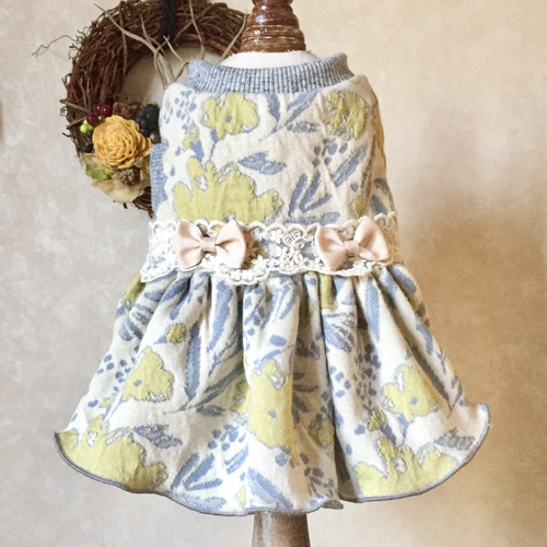 ハンドメイド作家 s*mam+ かすみ草のワンピース