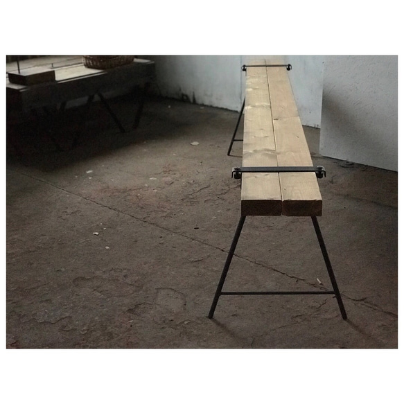 2×4 用 アイアン鉄脚 アイアンベンチ テーブル アンティーク インダストリアル 北欧 ビンテージ 1枚目の画像
