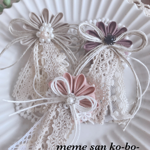 北欧風くるみボタン2個セット　ヘアゴム　キッズ　リボン　ちょう　キルマ　グレー 北欧風くるみボタン2個セット ヘアゴム キッズ リボン ちょう キルマ