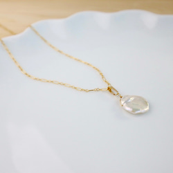 14kgf/Petal pearl long necklace ケシパール 5枚目の画像