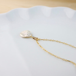 14kgf/Petal pearl long necklace ケシパール 1枚目の画像