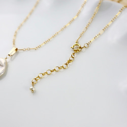 14kgf/Petal pearl long necklace ケシパール 6枚目の画像