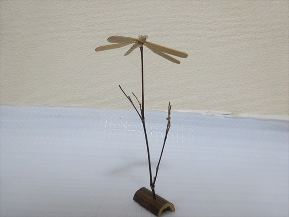 竹細工　バランストンボ（シオカラトンボ） 4枚目の画像