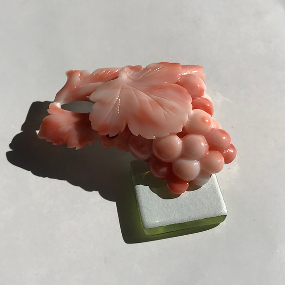 アウトレットSALE＊深海の宝石珊瑚ブローチ『葡萄』R30219 6枚目の画像