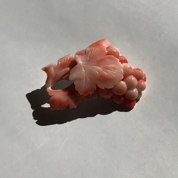 アウトレットSALE＊深海の宝石珊瑚ブローチ『葡萄』R30219 7枚目の画像
