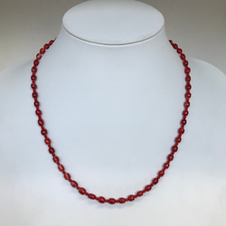 土佐の珊瑚・デザインネックレス　透明感のある濃い赤　天然の白いフ有り　R31210 7枚目の画像