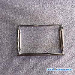 TOPAZ リーフ型 シルバー　ブローチ　帯留 ブローチに付ける帯留兼用金具シルバー大 金具・チェーン HANAKA花香
