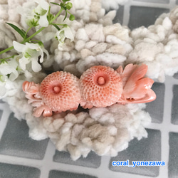 珊瑚彫刻ブローチの逸品をアウトレットSALE☆【玉菊】 8枚目の画像