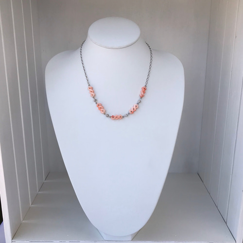 天然珊瑚 ツイストネックレス 極上 天然珊瑚 ツイストネックレス 極上