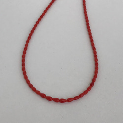 赤珊瑚・しずくカットのネックレス・留め金K18 8枚目の画像