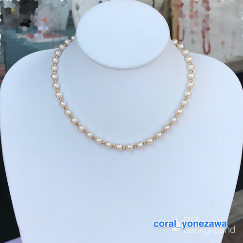 K18 カット ボール チェーン ネックレス[] K18 Cut Ball Chain