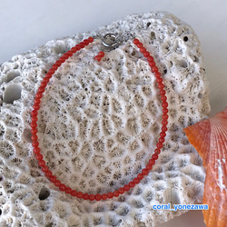 令和元年7月のお得♡（21）赤珊瑚小玉ブレスレット 3枚目の画像
