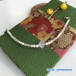 ローズクォーツのお花が可愛い羽織紐＊ピンク珊瑚入り 1枚目の画像