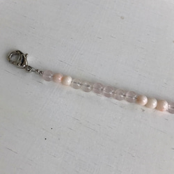 ローズクォーツのお花が可愛い羽織紐＊ピンク珊瑚入り 9枚目の画像