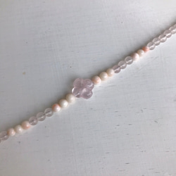 ローズクォーツのお花が可愛い羽織紐＊ピンク珊瑚入り 10枚目の画像