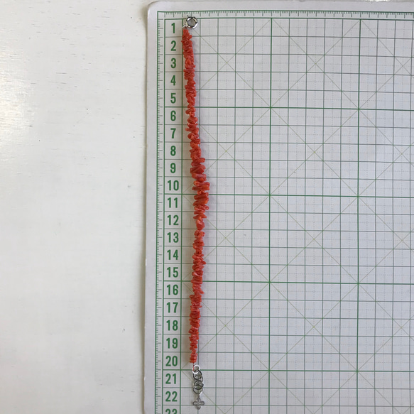 ナチュラル赤珊瑚ブレスレット＊シルバー製アジャスター付き 10枚目の画像