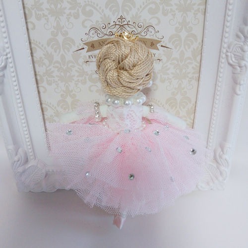 ストレッチフリル　チャーム　簡単で可愛いぃ♡ お色も綺麗♡ ルルベ ルルベちゃん チュチュルルベちゃん バレエチャーム バッグチャーム