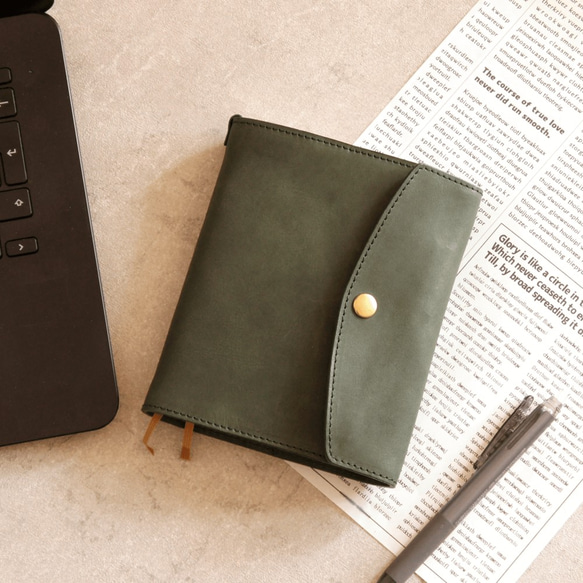 ほぼ日手帳カバー 本革（グリーン） 人気・おすすめ｜使いやすい・旅行におすすめ 品質保証 全国発送 在庫限り