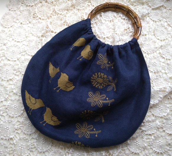 あ*)様 ミナペルホネン/tori-to-hana鳥と花ネイビー/A４2Wayト あ*)様 ミナペルホネン/tori-to-hana鳥と花ネイビー/A42Wayト