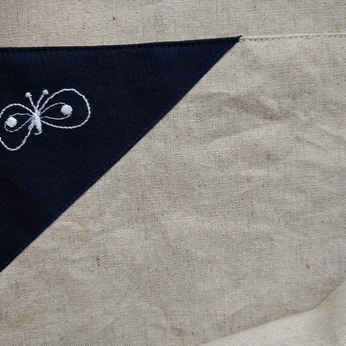 バンブー持ち手のバッグ＊mina perhonenのファブリックを使って＊tori