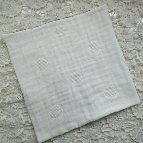 リバティ＊レースパッチハンカチ＊6重ガーゼ＊