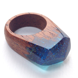 &lt;20% OFF&gt; Wood Resin “Fantastic Ring” [免費送貨] 請告訴我們您想要的尺寸。 第2張的照片