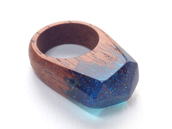 &lt;20% OFF&gt; Wood Resin “Fantastic Ring” [免費送貨] 請告訴我們您想要的尺寸。 第2張的照片