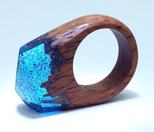 &lt;20% OFF&gt; Wood Resin “Fantastic Ring” [免費送貨] 請告訴我們您想要的尺寸。 第3張的照片