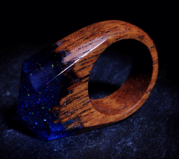 &lt;20% OFF&gt; Wood Resin “Fantastic Ring” [免費送貨] 請告訴我們您想要的尺寸。 第5張的照片