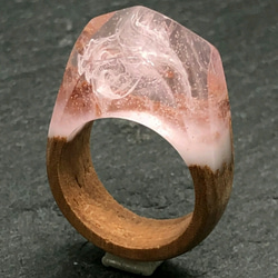 &lt;20％OFF&gt;木材樹脂“夢幻般的戒指/ Tochi皺紋” [免費送貨] 第1張的照片