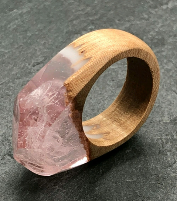 &lt;20％OFF&gt;木材樹脂“夢幻般的戒指/ Tochi皺紋” [免費送貨] 第2張的照片