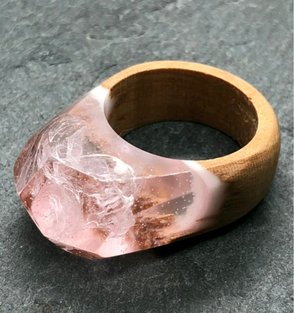 &lt;20％OFF&gt;木材樹脂“夢幻般的戒指/ Tochi皺紋” [免費送貨] 第3張的照片