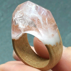 &lt;20％OFF&gt;木材樹脂“夢幻般的戒指/ Tochi皺紋” [免費送貨] 第4張的照片