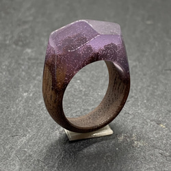 &lt;20% OFF&gt; Wood Resin “Fantastic Ring” [免費送貨] 請告訴我們您想要的尺寸。 第2張的照片