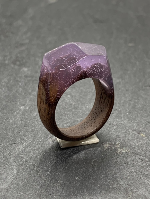 &lt;20% OFF&gt; Wood Resin “Fantastic Ring” [免費送貨] 請告訴我們您想要的尺寸。 第2張的照片