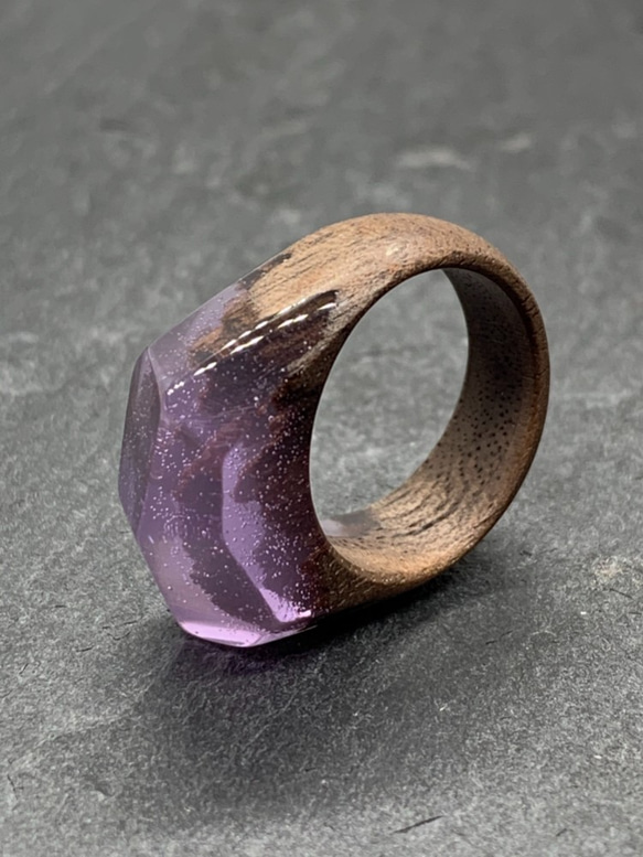 &lt;20% OFF&gt; Wood Resin “Fantastic Ring” [免費送貨] 請告訴我們您想要的尺寸。 第3張的照片