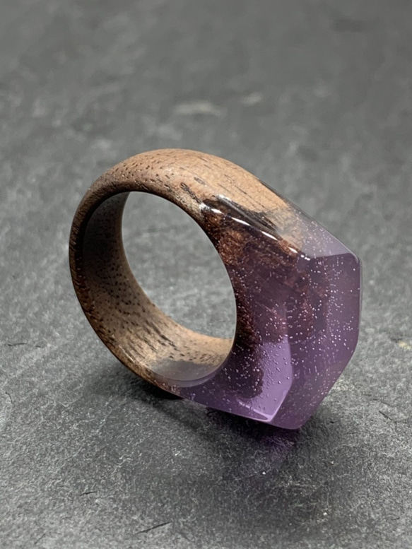 &lt;20% OFF&gt; Wood Resin “Fantastic Ring” [免費送貨] 請告訴我們您想要的尺寸。 第4張的照片