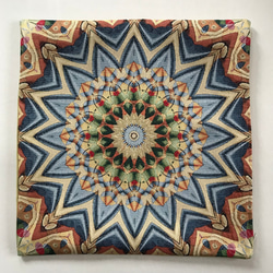 スペイン製ゴブラン織のクッションカバー（幾何学） 2枚目の画像