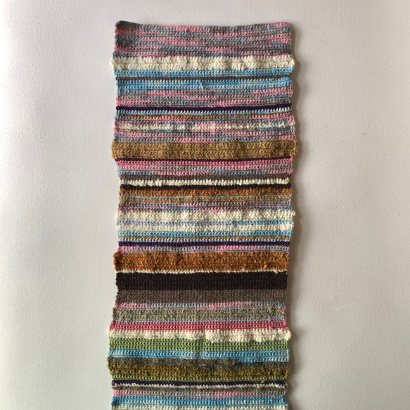 ウール　長方形サイズ　かぎ針編みのマット 2枚目の画像