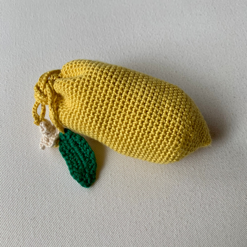 レモンな巾着 かぎ針編みの巾着 レモン 巾着袋 Machikona 通販