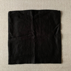 モチーフ編み飾りのリネンクッションカバー 5枚目の画像
