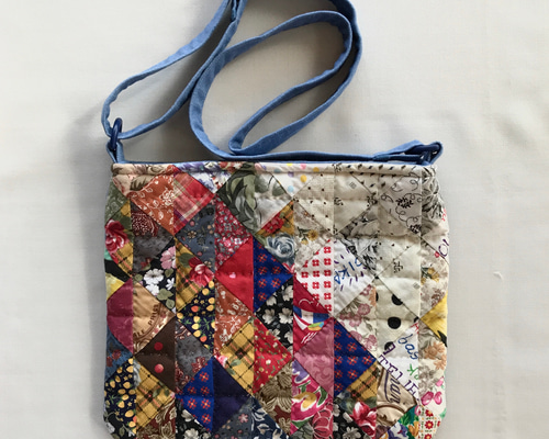 【パクチー】刺繍デニムバック　No.614　デニムリメイク　パッチワーク パクチー様専用】刺繍デニムバック No.614 デニムリメイク