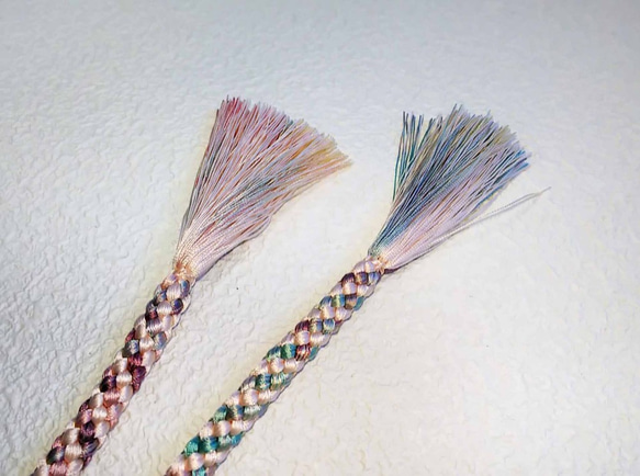 羽織紐　ピンクの八つ組 4枚目の画像