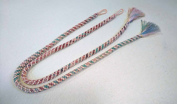 羽織紐　ピンクの八つ組 5枚目の画像