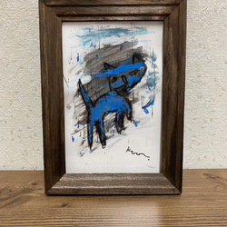「青虎猫」猫 アート 絵画 アートフレーム インテリア ポスター おしゃれ 1枚目の画像