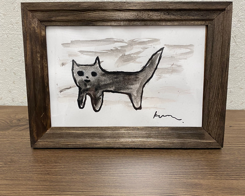 黒猫ちゃん」猫 アート 絵画 アートフレーム インテリア