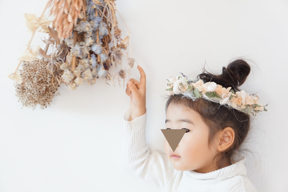 大人から子供まで 花かんむり 花冠 2枚目の画像